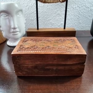 Antique Indian Wood Jewelry Box